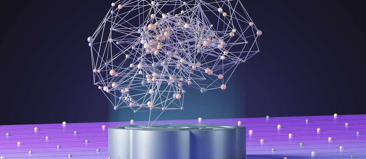 Neural network visualization representing AI agent architecture