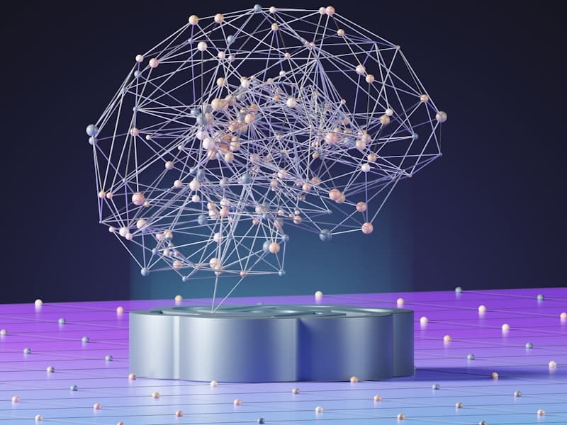Neural network visualization representing AI agent architecture