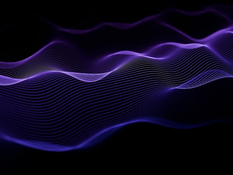 Audio waveform visualization for voice AI